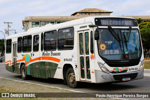Viação Montes Brancos RJ 196.022 na cidade de Cabo Frio, Rio de Janeiro, Brasil, por Paulo Henrique Pereira Borges. Número da foto: #13105096.