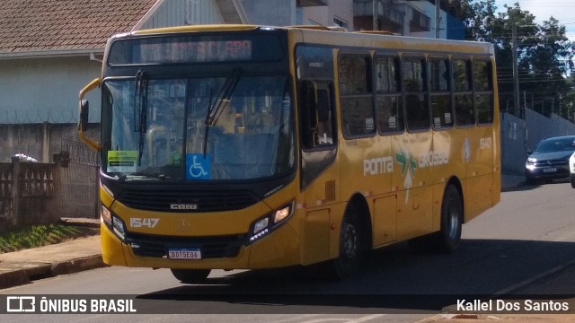VCG - Viação Campos Gerais 1547 na cidade de Ponta Grossa, Paraná, Brasil, por Kallel Dos Santos. Número da foto: #13103611.