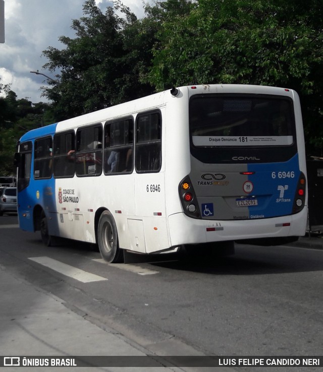 Transwolff Transportes e Turismo 6 6946 na cidade de São Paulo, São Paulo, Brasil, por LUIS FELIPE CANDIDO NERI. Número da foto: #13102546.