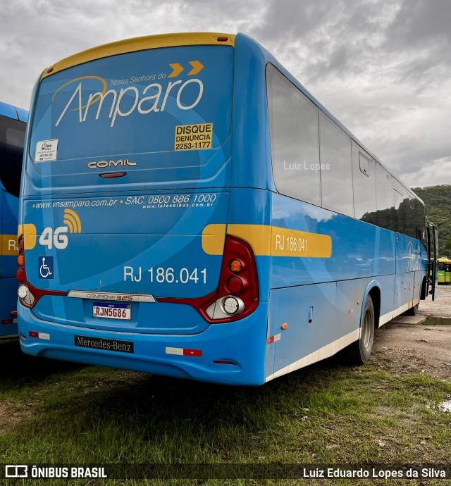 Viação Nossa Senhora do Amparo RJ 186.041 na cidade de Niterói, Rio de Janeiro, Brasil, por Luiz Eduardo Lopes da Silva. Número da foto: #13102982.