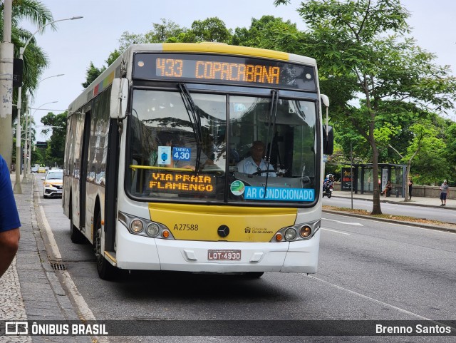 Transportes Vila Isabel A27588 na cidade de Rio de Janeiro, Rio de Janeiro, Brasil, por Brenno Santos. Número da foto: #13104026.