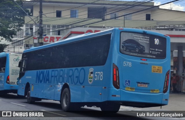 FAOL - Friburgo Auto Ônibus 578 na cidade de Nova Friburgo, Rio de Janeiro, Brasil, por Luiz Rafael Gonçalves. Número da foto: #13103655.
