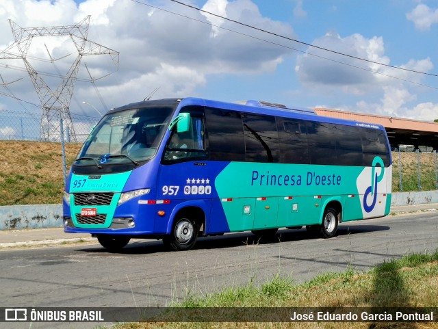 Princesa D'Oeste Fretamento e Turismo 957 na cidade de Monte Mor, São Paulo, Brasil, por José Eduardo Garcia Pontual. Número da foto: #13102999.