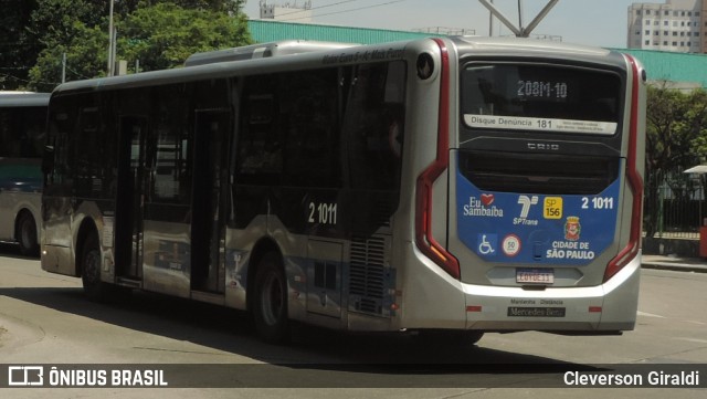 Sambaíba Transportes Urbanos 2 1011 na cidade de São Paulo, São Paulo, Brasil, por Cleverson Giraldi. Número da foto: #13107385.