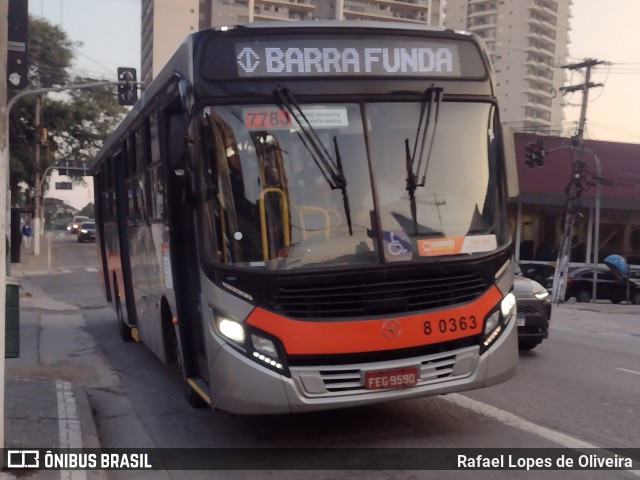 TRANSPPASS - Transporte de Passageiros 8 0363 na cidade de São Paulo, São Paulo, Brasil, por Rafael Lopes de Oliveira. Número da foto: #13106197.