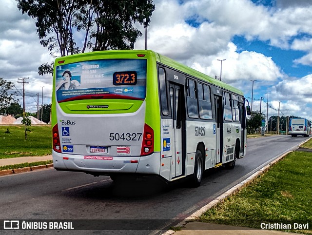 BsBus Mobilidade 504327 na cidade de Samambaia, Distrito Federal, Brasil, por Cristhian Davi. Número da foto: #13105786.