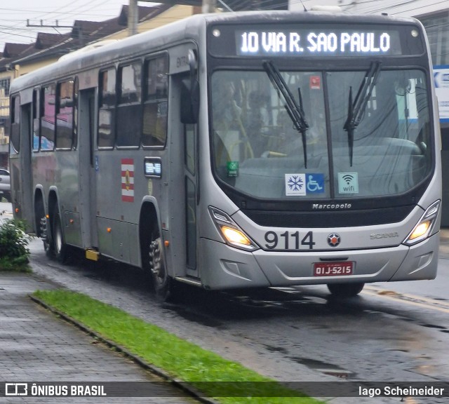 BluMob - Concessionária de Transporte Urbano de Blumenau 9114 na cidade de Blumenau, Santa Catarina, Brasil, por Iago Scheineider. Número da foto: #13106005.