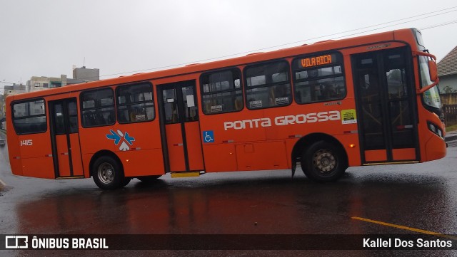 VCG - Viação Campos Gerais 1415 na cidade de Ponta Grossa, Paraná, Brasil, por Kallel Dos Santos. Número da foto: #13106337.