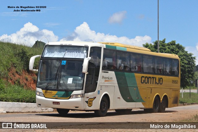 Empresa Gontijo de Transportes 11950 na cidade de João Monlevade, Minas Gerais, Brasil, por Mairo de Magalhães. Número da foto: #13106426.