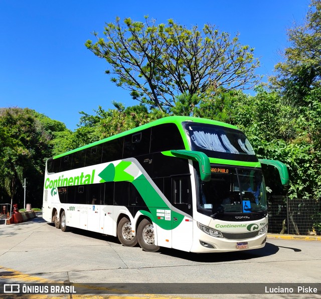 Viação Continental de Transportes 1001 na cidade de São Paulo, São Paulo, Brasil, por Luciano  Piske. Número da foto: #13107190.