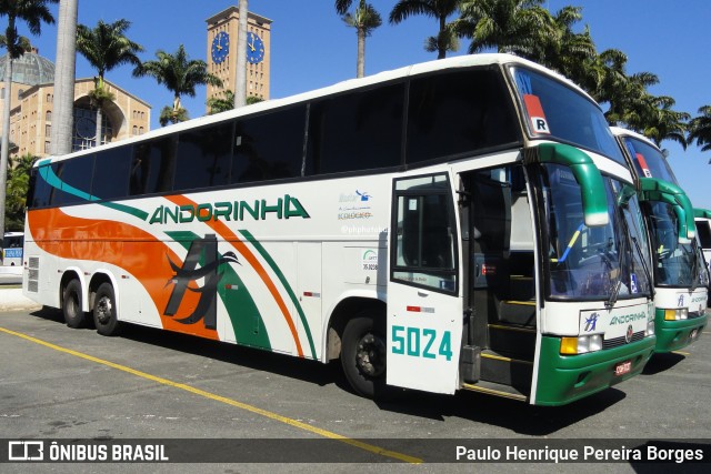 Empresa de Transportes Andorinha 5024 na cidade de Aparecida, São Paulo, Brasil, por Paulo Henrique Pereira Borges. Número da foto: #13109140.