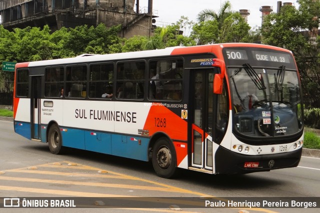 Viação Sul Fluminense 1268 na cidade de Volta Redonda, Rio de Janeiro, Brasil, por Paulo Henrique Pereira Borges. Número da foto: #13109277.