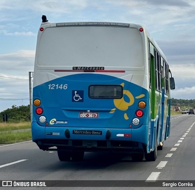 Viação Praia Sol 12146 na cidade de Vila Velha, Espírito Santo, Brasil, por Sergio Corrêa. Número da foto: #13109978.
