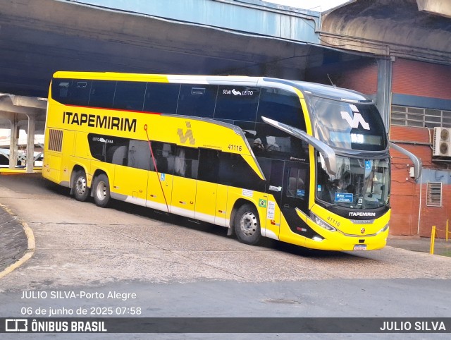 Viação Nova Itapemirim 41116 na cidade de Porto Alegre, Rio Grande do Sul, Brasil, por JULIO SILVA. Número da foto: #13108026.