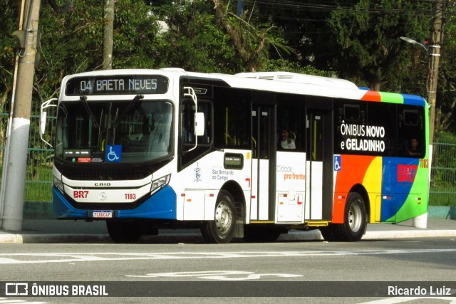 BR7 Mobilidade 1103 na cidade de São Bernardo do Campo, São Paulo, Brasil, por Ricardo Luiz. Número da foto: #13108151.