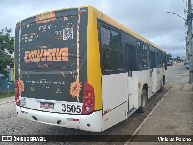Coletivo Transportes 3505 na cidade de Caruaru, Pernambuco, Brasil, por Vinicius Palone. Número da foto: #13109523.