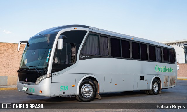 AdeO - Autobuses de Occidente 518 na cidade de Morelia, Michoacán, México, por Fabián Reyes. Número da foto: #13112356.