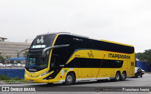 Viação Nova Itapemirim 40136 na cidade de São Paulo, São Paulo, Brasil, por Francisco Ivano. Número da foto: #13112765.