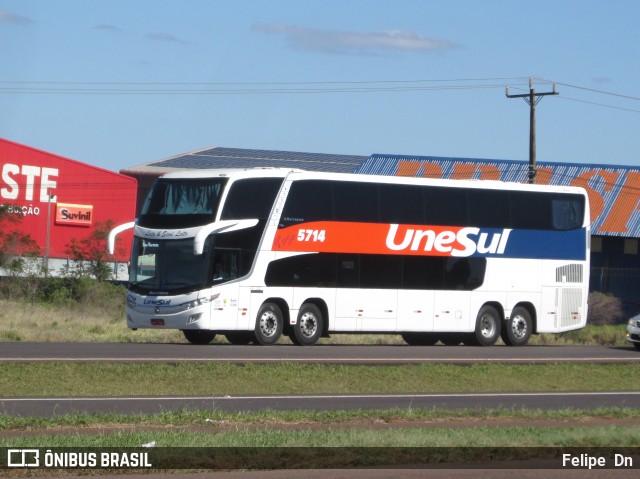 Unesul de Transportes 5714 na cidade de Cascavel, Paraná, Brasil, por Felipe  Dn. Número da foto: #13112650.