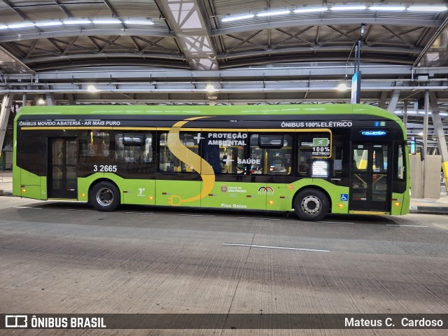 Viação Metrópole Paulista - Zona Leste 3 2665 na cidade de São Paulo, São Paulo, Brasil, por Mateus C.  Cardoso. Número da foto: #13111280.