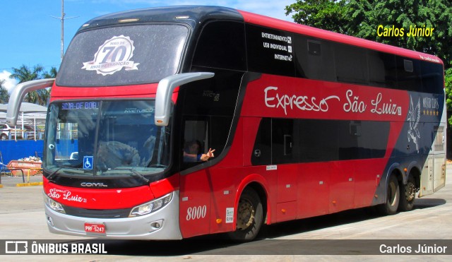 Expresso São Luiz 8000 na cidade de Goiânia, Goiás, Brasil, por Carlos Júnior. Número da foto: #13112550.
