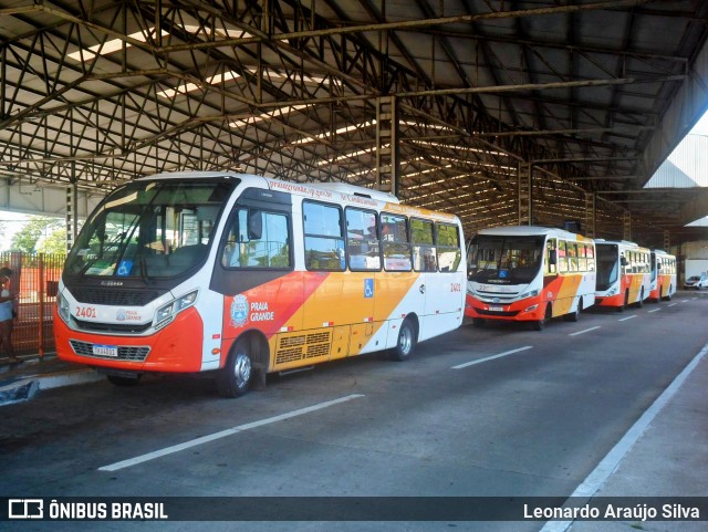 Viação Piracicabana Praia Grande 2401 na cidade de Praia Grande, São Paulo, Brasil, por Leonardo Araújo Silva. Número da foto: #13112059.