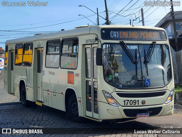 Expresso Azul 17091 na cidade de Curitiba, Paraná, Brasil, por Lucas Weber Calizario. Número da foto: #13111125.