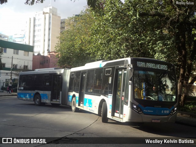 Viação Grajaú S.A. 6 1818 na cidade de São Paulo, São Paulo, Brasil, por Weslley Kelvin Batista. Número da foto: #13111009.