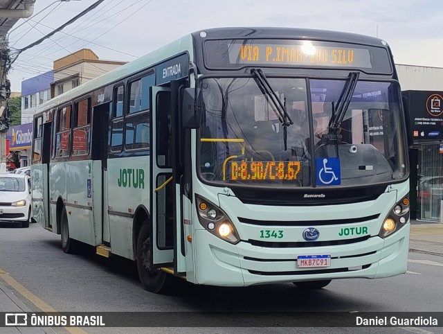 Jotur - Auto Ônibus e Turismo Josefense 1343 na cidade de Palhoça, Santa Catarina, Brasil, por Daniel Guardiola. Número da foto: #13112438.