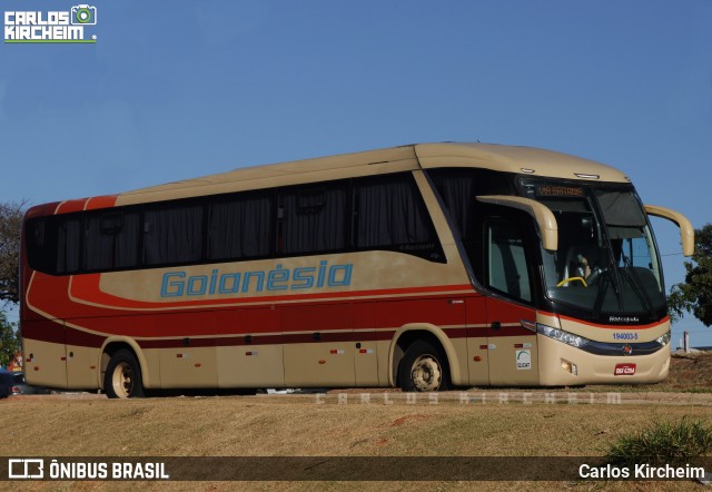 Auto Viação Goianésia 194003-5 na cidade de Goiânia, Goiás, Brasil, por Carlos Kircheim. Número da foto: #13114529.