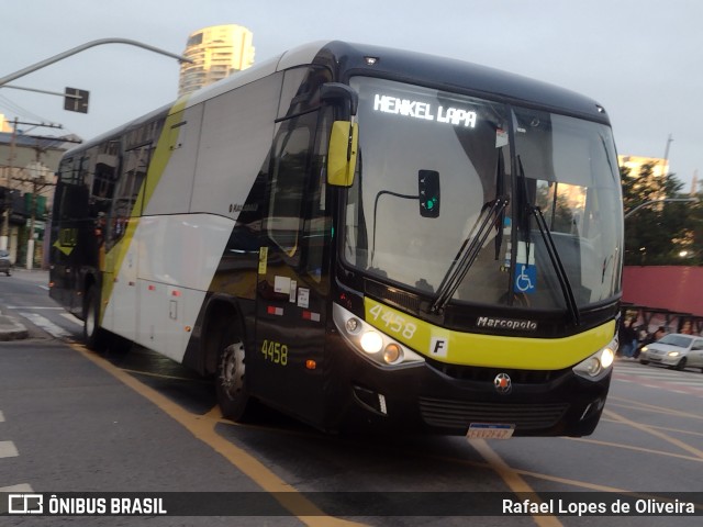 Nicolau Transportes e Turismo 4458 na cidade de São Paulo, São Paulo, Brasil, por Rafael Lopes de Oliveira. Número da foto: #13113323.