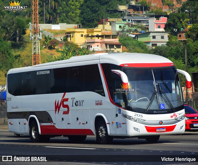 WS Tour Transporte e Turismo 205 na cidade de Duque de Caxias, Rio de Janeiro, Brasil, por Victor Henrique. Número da foto: #13114910.