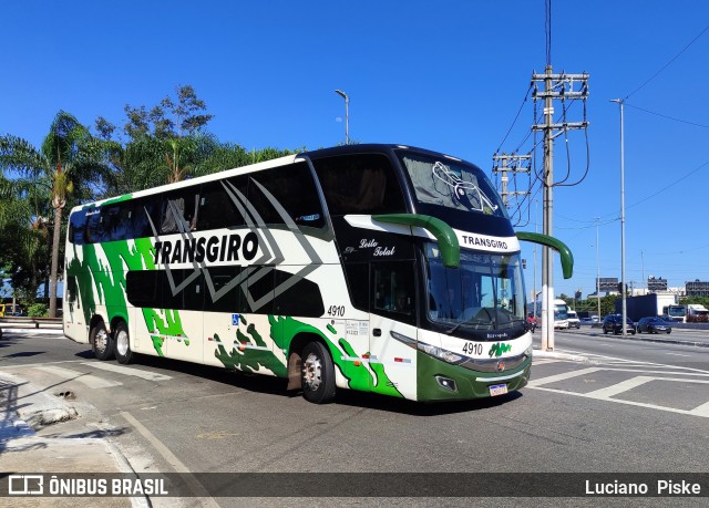 Transgiro Turismo 4910 na cidade de São Paulo, São Paulo, Brasil, por Luciano  Piske. Número da foto: #13115517.