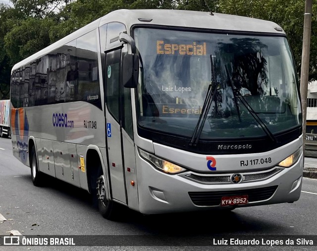 Coesa Transportes RJ 117.048 na cidade de Rio de Janeiro, Rio de Janeiro, Brasil, por Luiz Eduardo Lopes da Silva. Número da foto: #13116088.