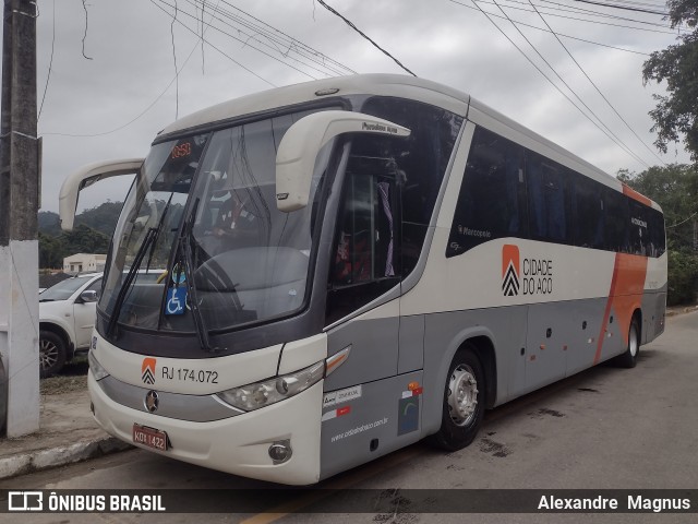 Viação Cidade do Aço RJ 174.072 na cidade de Itatiaia, Rio de Janeiro, Brasil, por Alexandre  Magnus. Número da foto: #13113651.