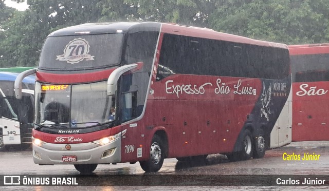 Expresso São Luiz 7890 na cidade de Goiânia, Goiás, Brasil, por Carlos Júnior. Número da foto: #13114643.