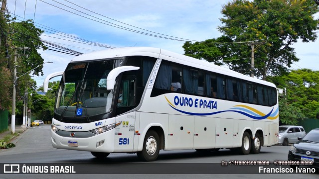 Viação Ouro e Prata 581 na cidade de São Paulo, São Paulo, Brasil, por Francisco Ivano. Número da foto: #13116074.