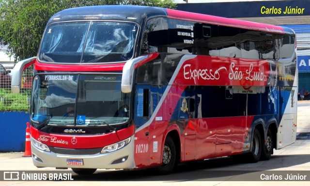 Expresso São Luiz 10210 na cidade de Goiânia, Goiás, Brasil, por Carlos Júnior. Número da foto: #13114763.