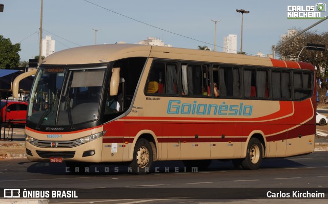 Auto Viação Goianésia 182003-1 na cidade de Goiânia, Goiás, Brasil, por Carlos Kircheim. Número da foto: #13114512.