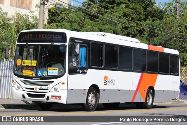 Viação Cidade do Aço RJ 174.141 na cidade de Volta Redonda, Rio de Janeiro, Brasil, por Paulo Henrique Pereira Borges. Número da foto: #13114710.