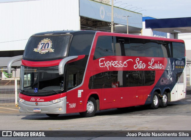 Expresso São Luiz 7680 na cidade de Goiânia, Goiás, Brasil, por Joao Paulo Nascimento Silva. Número da foto: #13114449.