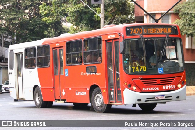 Viação Santa Edwiges 69161 na cidade de Belo Horizonte, Minas Gerais, Brasil, por Paulo Henrique Pereira Borges. Número da foto: #13114221.