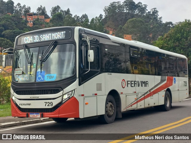 Viação Fervima 729 na cidade de Taboão da Serra, São Paulo, Brasil, por Matheus Neri dos Santos. Número da foto: #13118479.