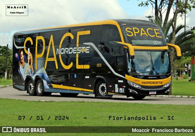 Expresso Nordeste 5970 na cidade de Florianópolis, Santa Catarina, Brasil, por Moaccir  Francisco Barboza. Número da foto: #13117652.