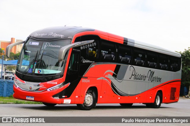 Empresa de Ônibus Pássaro Marron 5504 na cidade de São Paulo, São Paulo, Brasil, por Paulo Henrique Pereira Borges. Número da foto: #13118569.