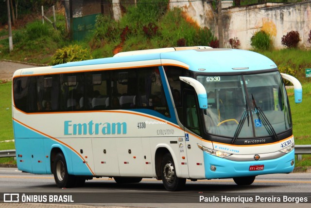 Emtram 4330 na cidade de Barra do Piraí, Rio de Janeiro, Brasil, por Paulo Henrique Pereira Borges. Número da foto: #13118518.
