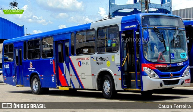 Radial Transporte Coletivo 41.033 na cidade de Suzano, São Paulo, Brasil, por Cauan Ferreira. Número da foto: #13116876.