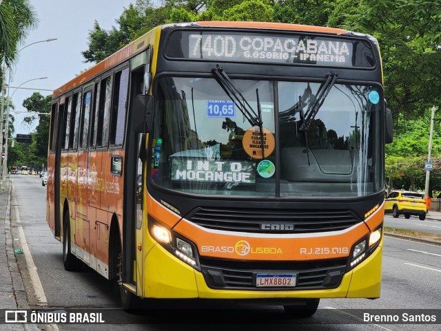Empresa de Transportes Braso Lisboa RJ 215.018 na cidade de Rio de Janeiro, Rio de Janeiro, Brasil, por Brenno Santos. Número da foto: #13117265.