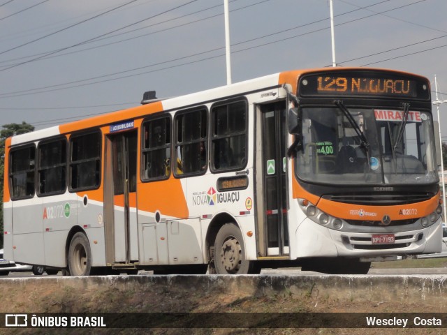 Viação Mirante A02072 na cidade de Nova Iguaçu, Rio de Janeiro, Brasil, por Wescley  Costa. Número da foto: #13118520.