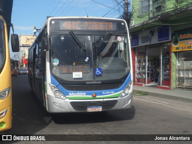 Viação União RJ 204.195 na cidade de Magé, Rio de Janeiro, Brasil, por Jonas Alcantara. Número da foto: #13116365.